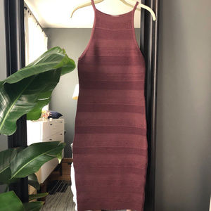 Ronny Kobo Stretch Knit Dress in Mauve
